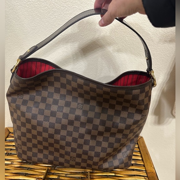 Authentic Louis Vuitton Delightful MM Damier Ebene With Matching Wallet - Picture 12 of 16